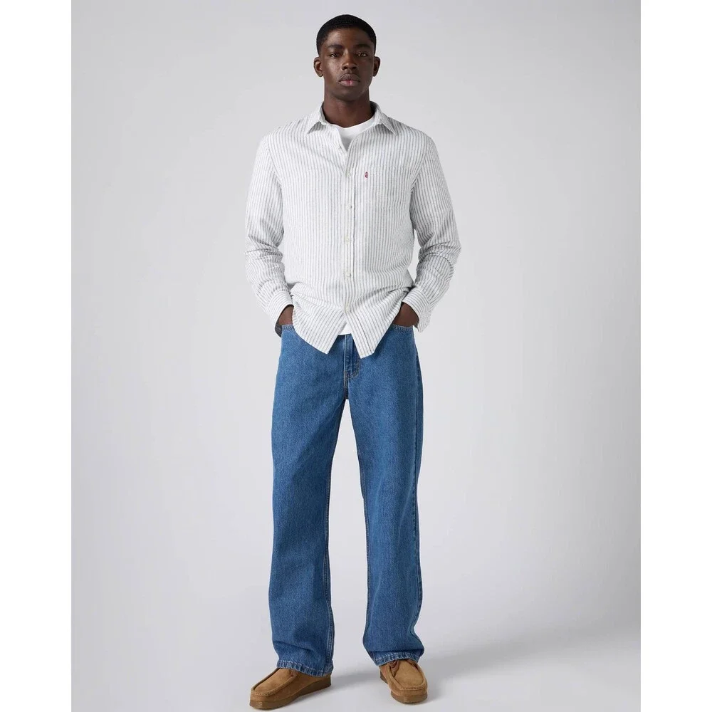 Levi's 565 Jeans Men's 40X30 Blue Cotton Denim Medium Wash Loose Fit JAX1859